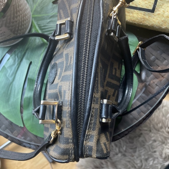 SOLD Fendi Vintage Convertible Boston Bag Coated Canvas Mini Black - Picture 8 of 16